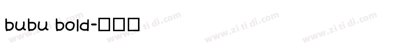 bubu bold字体转换